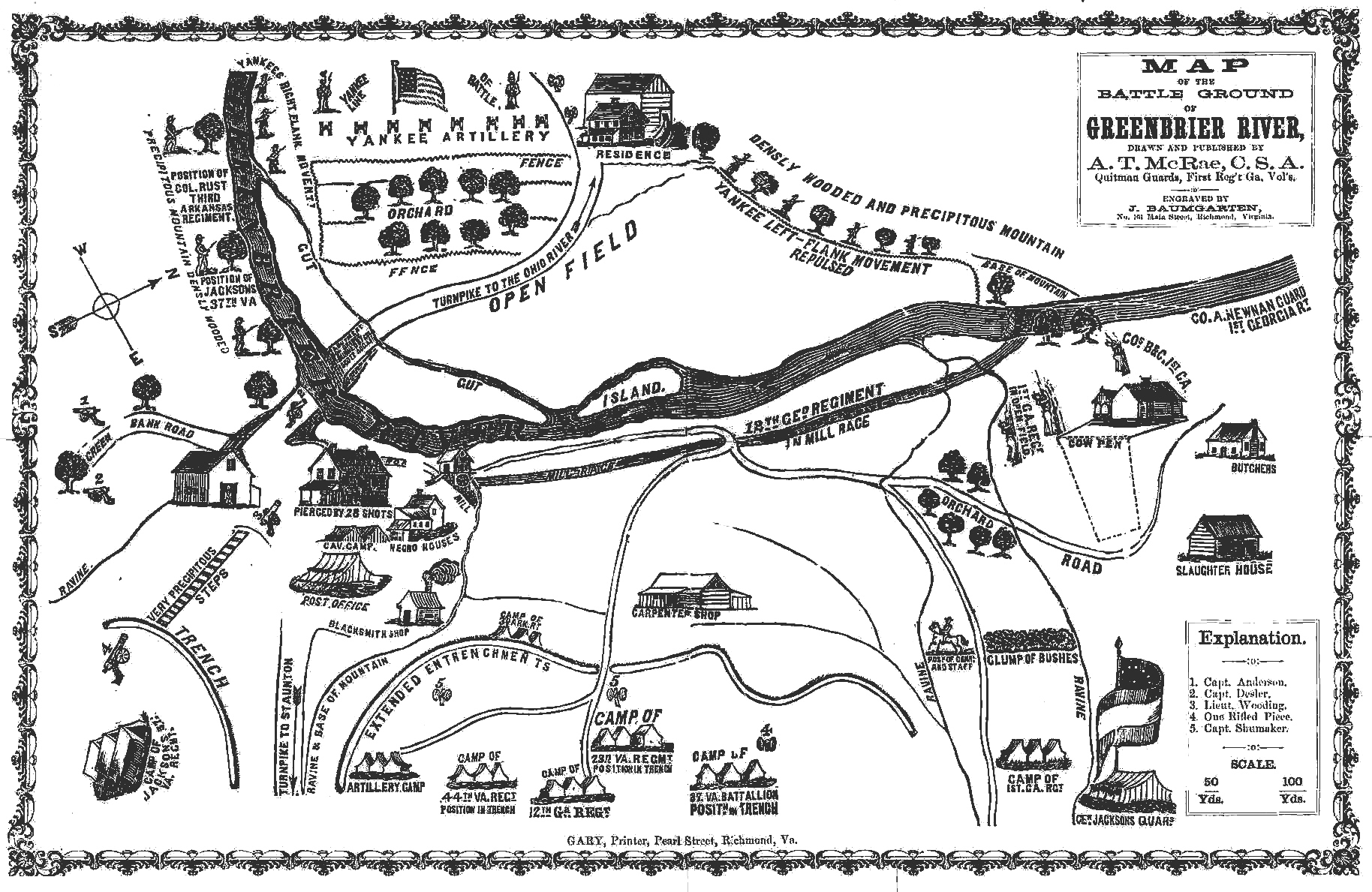 Battle of Greenbrier Bridge map